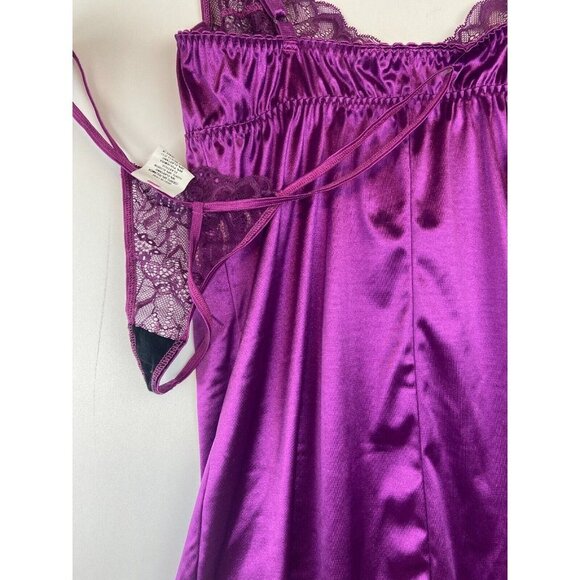 The Escanté Collection Women's Nightdress & Thong Raspberry Color Size X… - Picture 10 of 12